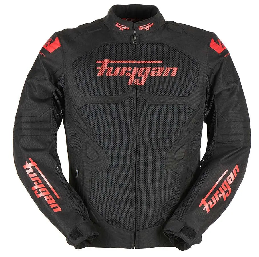 Furygan Atom Vented Evo Textile Jacket Black / Red FREE UK Delivery, FREE 365 Day Returns | Moto Central