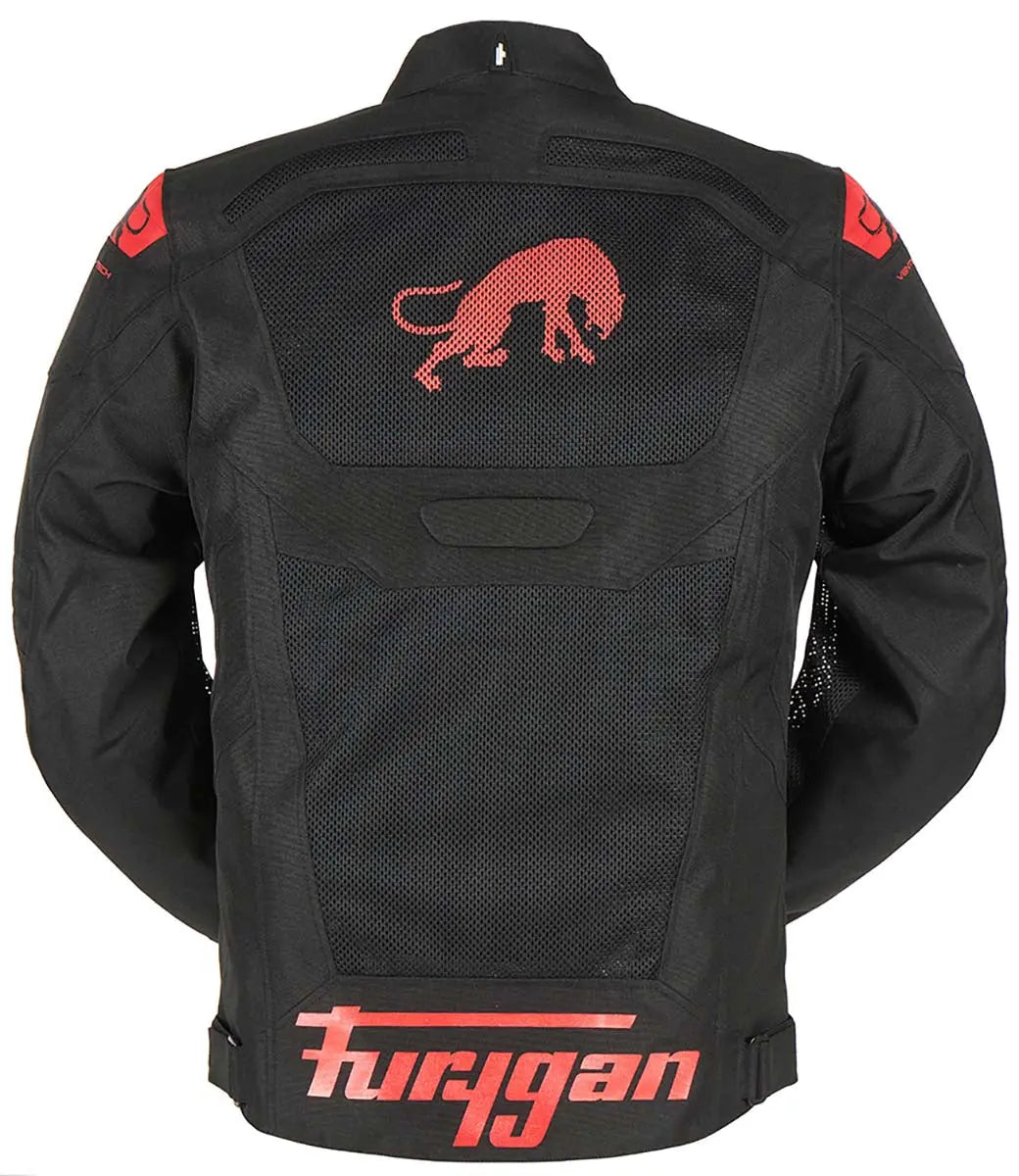 Furygan Atom Vented Evo Textile Jacket Black / Red FREE UK Delivery, FREE 365 Day Returns | Moto Central