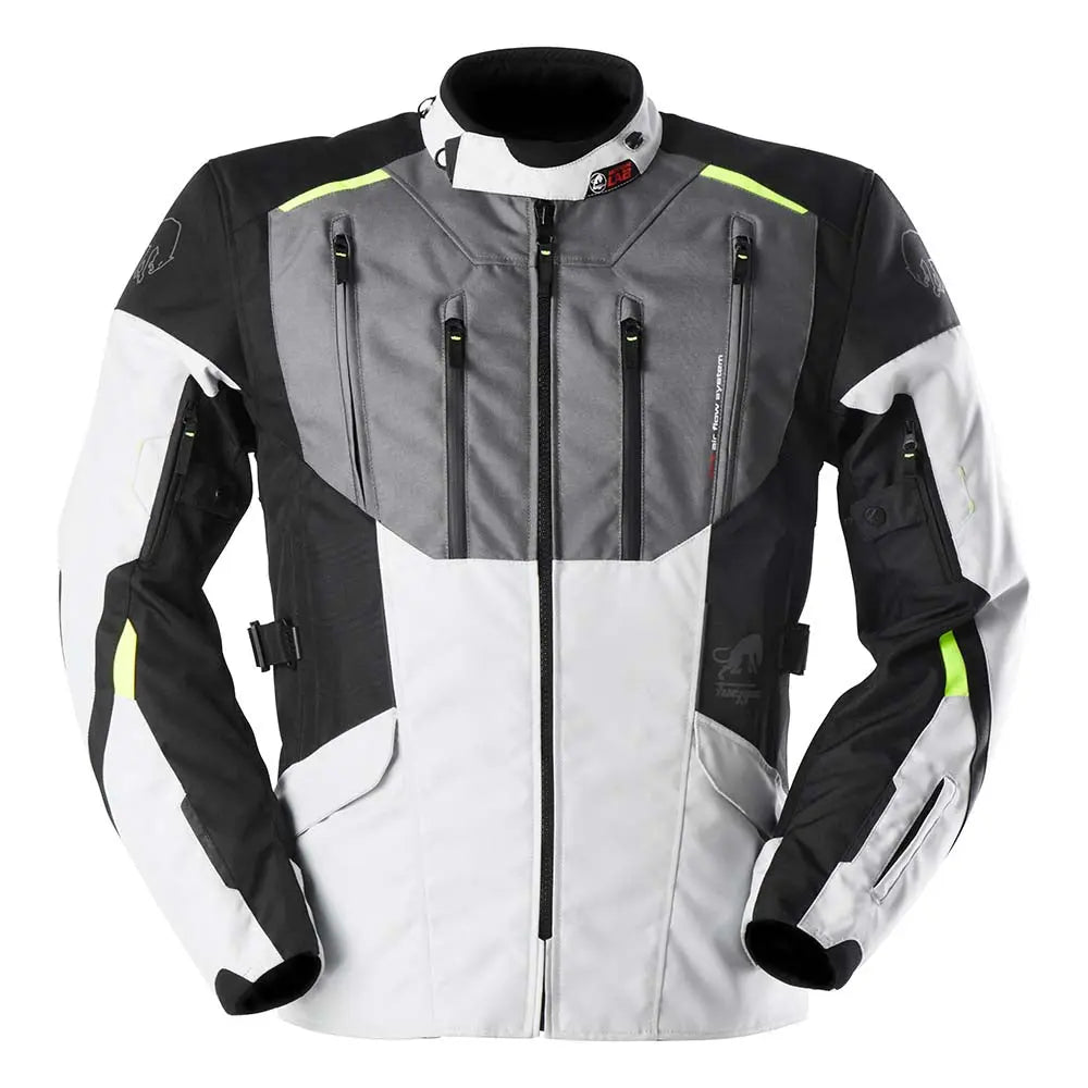 Furygan Brooks Textile Jacket Black / Pearl / Fluo Yellow - FREE UK Shipping, FREE 365 Day Returns | Moto Central