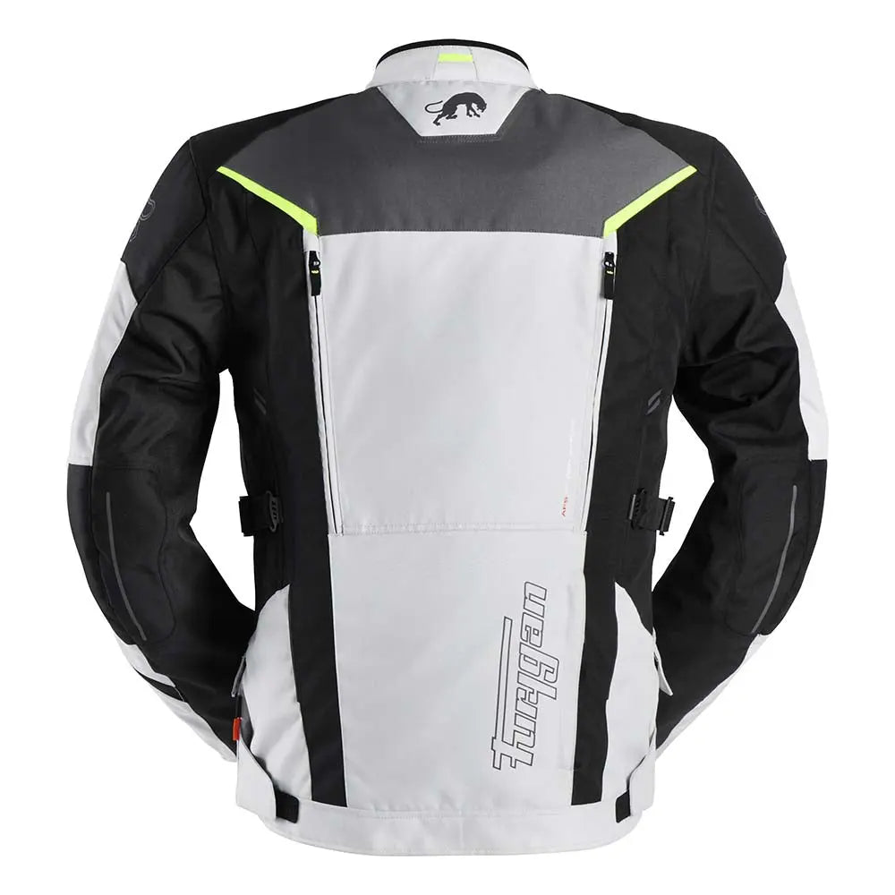 Furygan Brooks Textile Jacket Black / Pearl / Fluo Yellow - FREE UK Shipping, FREE 365 Day Returns | Moto Central