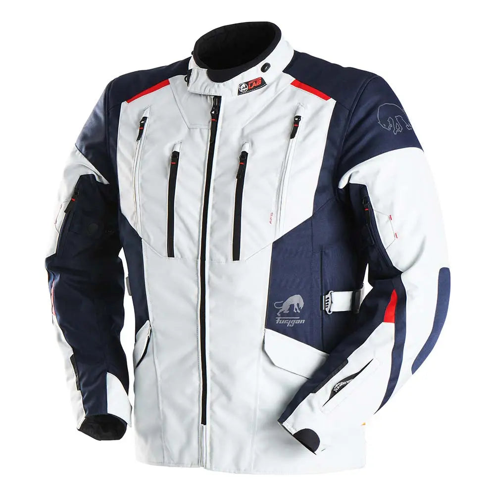 Furygan Brooks Textile Jacket Pearl / Blue - FREE UK Shipping, FREE 365 Day Returns | Moto Central