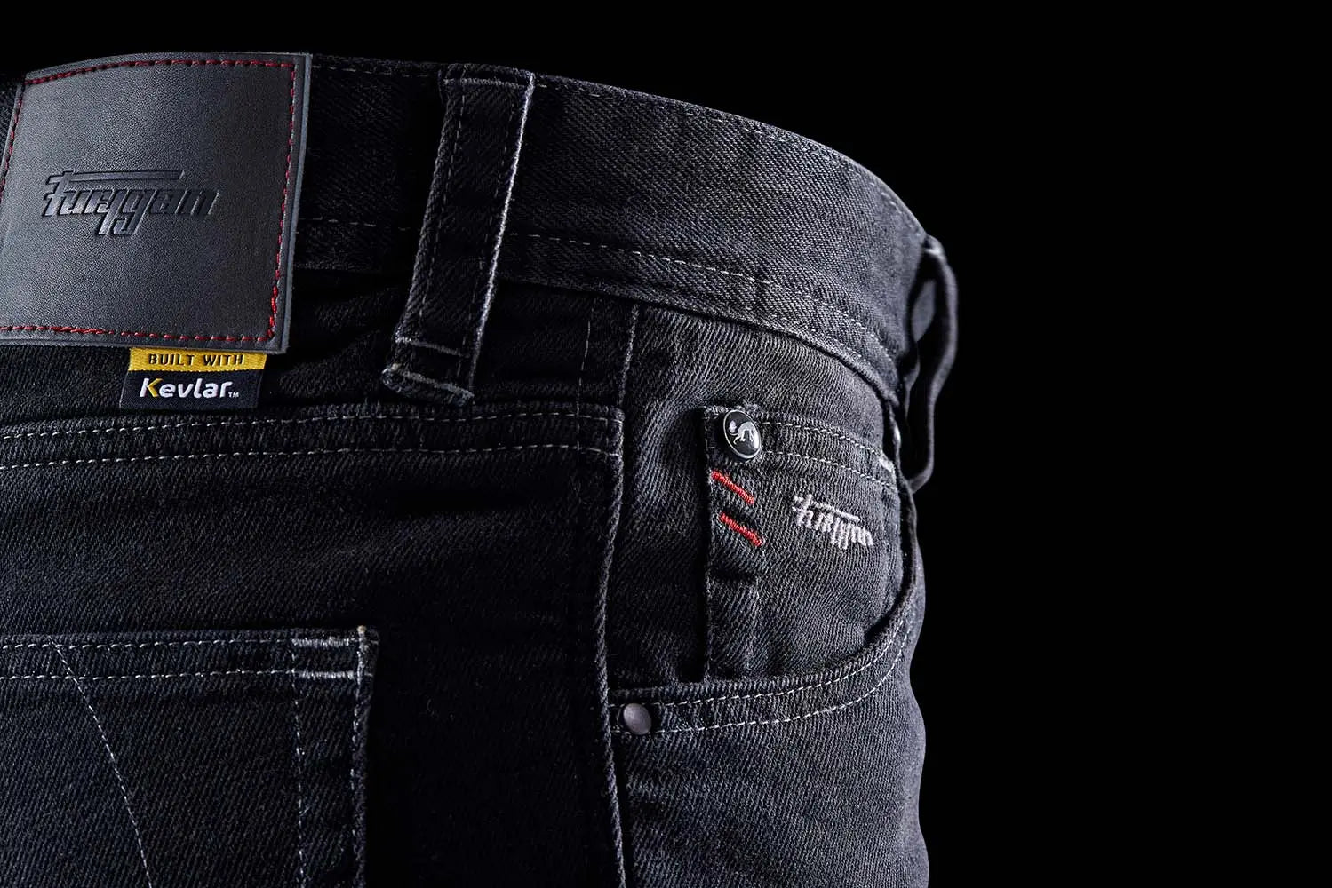 Furygan D12 X Kevlar Straight Jeans Black - FREE UK Shipping, FREE 365 Day Returns | Moto Central