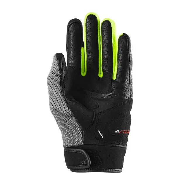 Furygan Jack Textile Gloves Black / Grey / Fluo Yellow  - FREE UK Shipping, FREE 365 Day Returns | Moto Central