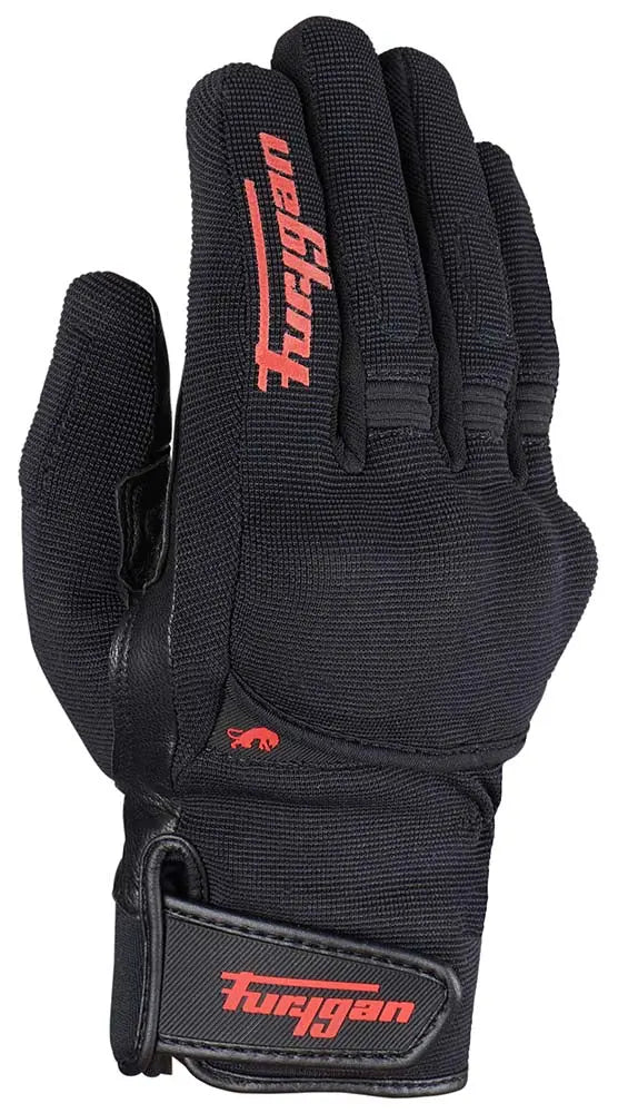 Furygan Jet All Season D3O Gloves Black / Red - FREE UK Shipping, FREE 365 Day Returns | Moto Central