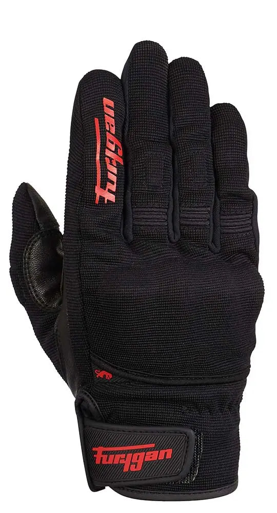 Furygan Jet D3O Ladies Textile Gloves Black / Red - FREE UK Shipping, FREE 365 Day Returns | Moto Central