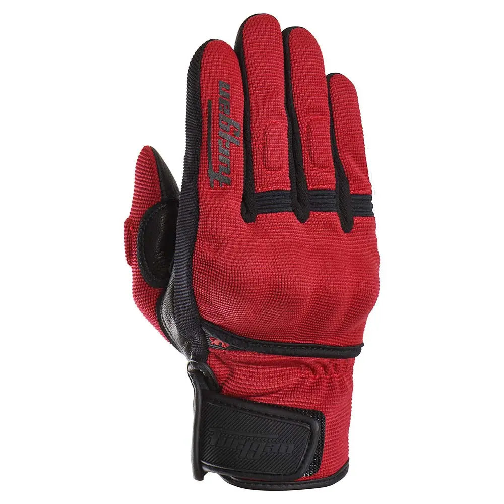 Furygan Jet D3O Ladies Textile Gloves Burgundy / Black - FREE UK Shipping, FREE 365 Day Returns | Moto Central