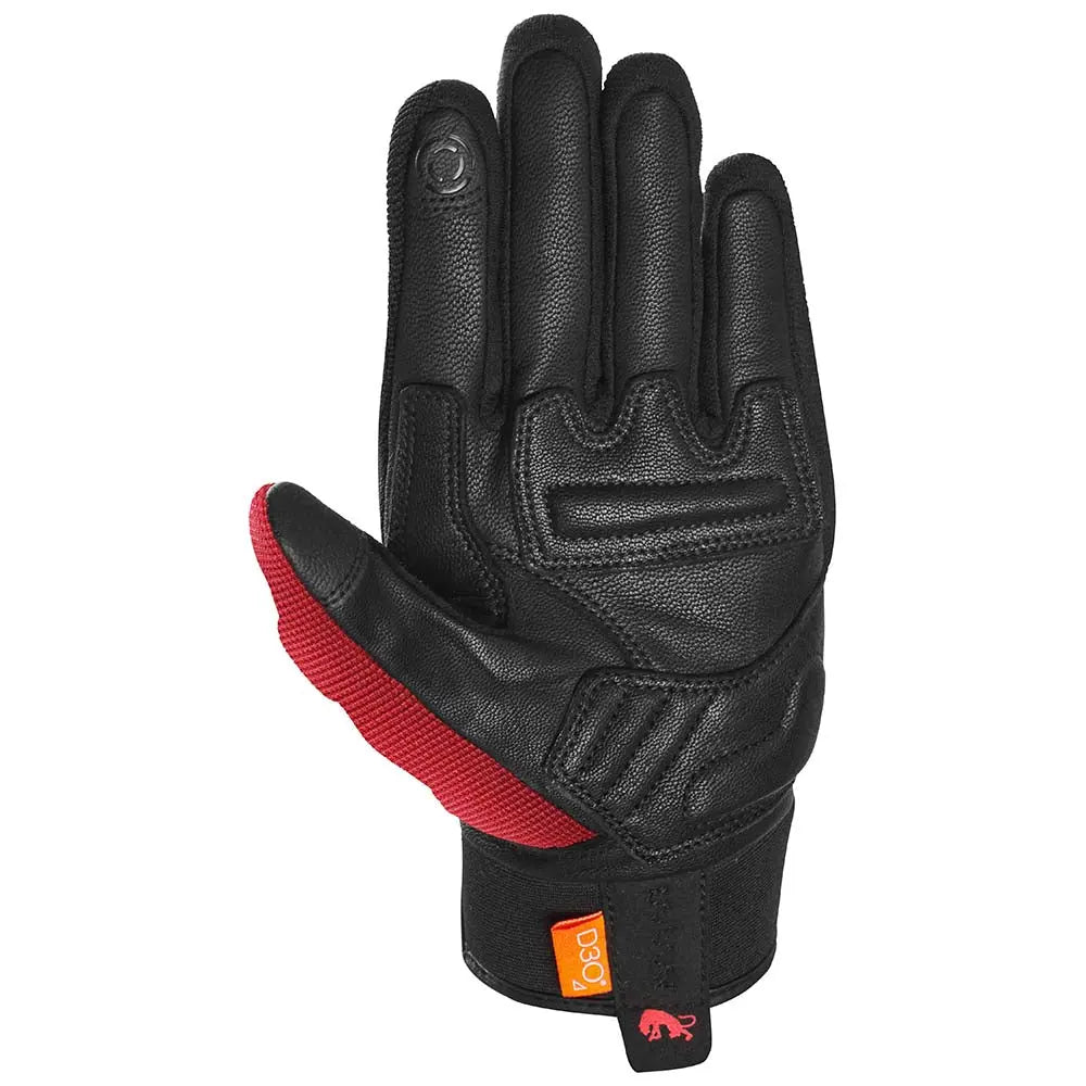 Furygan Jet D3O Ladies Textile Gloves Burgundy / Black - FREE UK Shipping, FREE 365 Day Returns | Moto Central