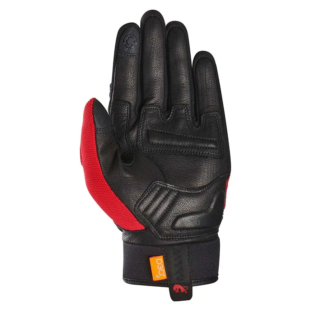 Furygan Jet D3O Textile Gloves Red / Black - FREE UK Shipping, FREE 365 Day Returns | Moto Central