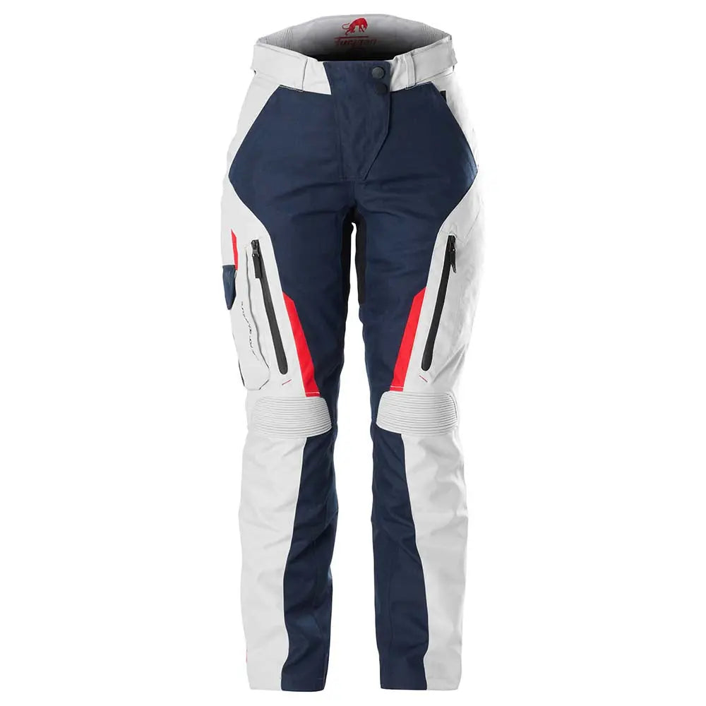 Furygan Killington Ladies Textile Trouser Blue / Pearl / Red - FREE UK Shipping, FREE 365 Day Returns | Moto Central