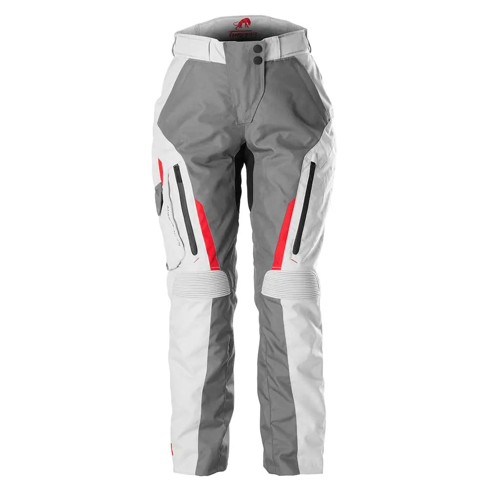 Furygan Killington Ladies Textile Trouser Grey / Pearl / Red - FREE UK Shipping, FREE 365 Day Returns | Moto Central