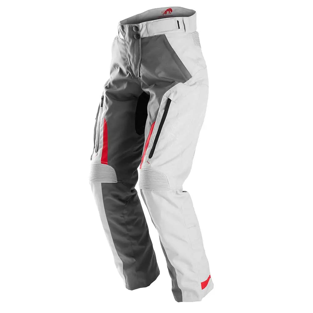 Furygan Killington Ladies Textile Trouser Grey / Pearl / Red - FREE UK Shipping, FREE 365 Day Returns | Moto Central