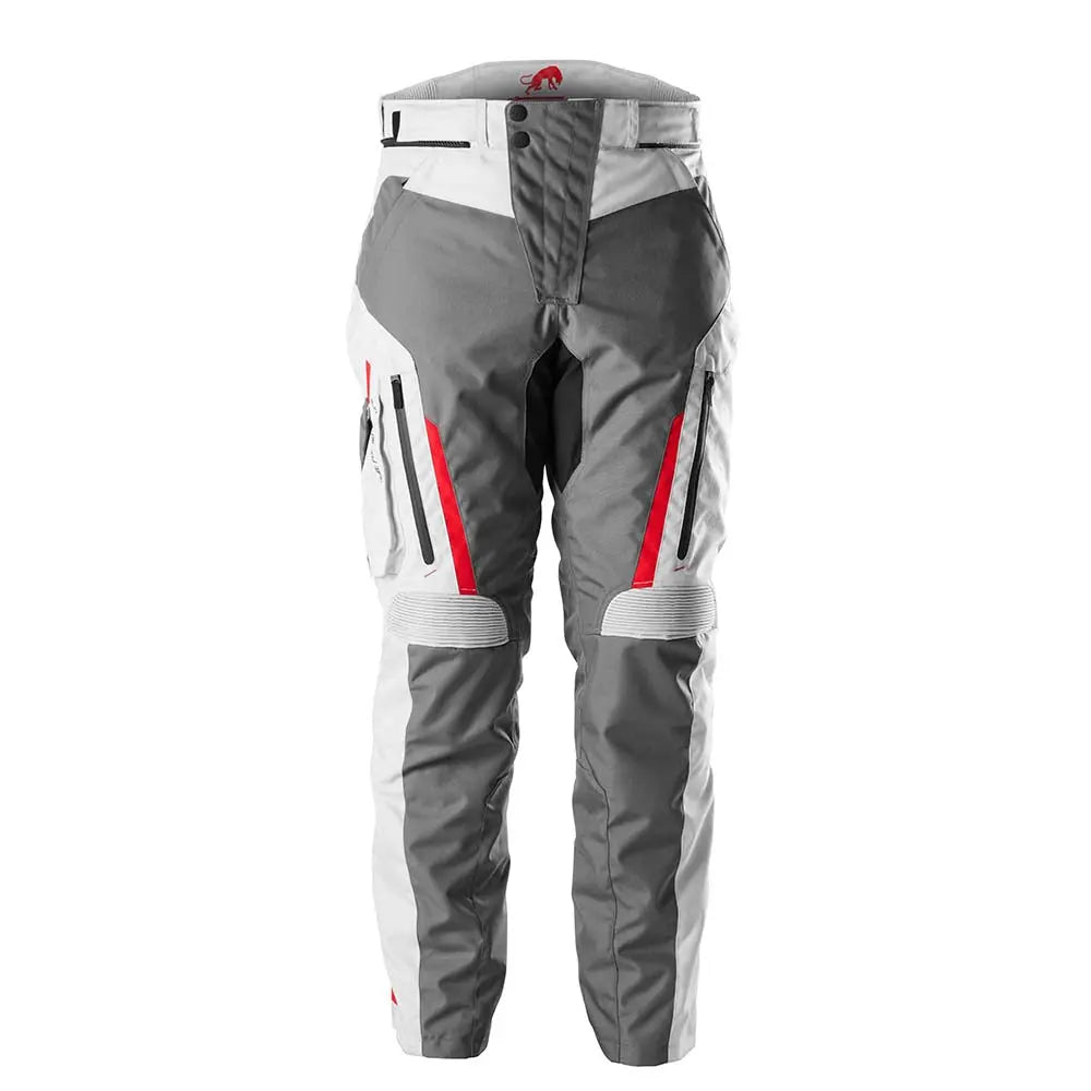 Furygan Killington Textile Trouser Grey / Pearl / Red - FREE UK Shipping, FREE 365 Day Returns | Moto Central