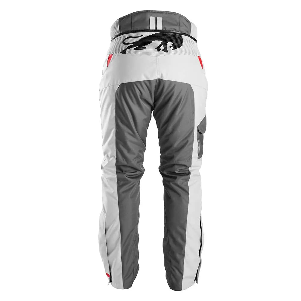 Furygan Killington Textile Trouser Grey / Pearl / Red - FREE UK Shipping, FREE 365 Day Returns | Moto Central