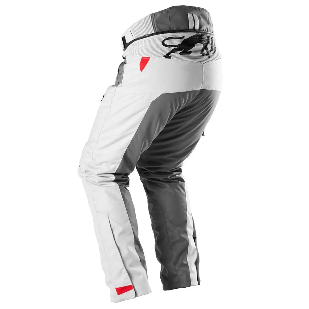 Furygan Killington Textile Trouser Grey / Pearl / Red - FREE UK Shipping, FREE 365 Day Returns | Moto Central