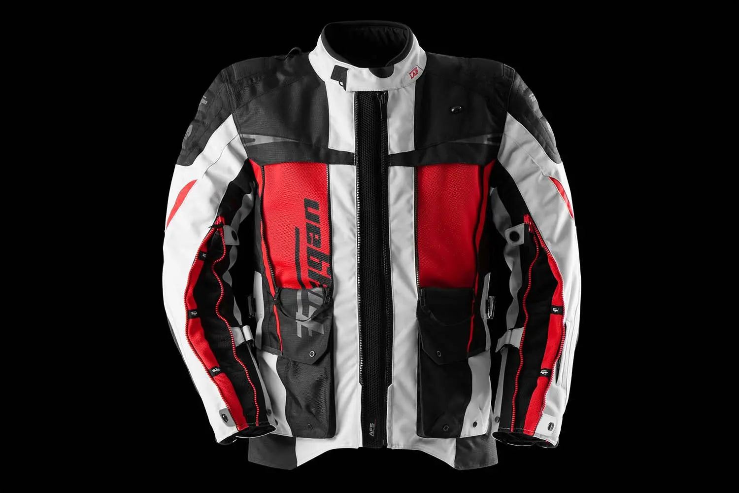 Furygan Montroc Kevlar Primaloft 3-In-1+ Jacket Black / Pearl / Red - FREE UK Shipping, FREE 365 Day Returns | Moto Central