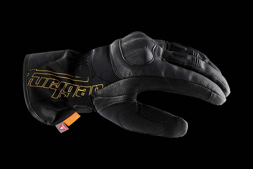 Furygan Oslo D3O Primaloft Ladies Leather Gloves Black / Gold - FREE UK Shipping, FREE 365 Day Returns | Moto Central