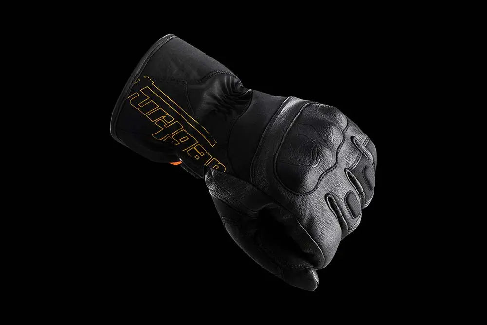 Furygan Oslo D3O Primaloft Ladies Leather Gloves Black / Gold - FREE UK Shipping, FREE 365 Day Returns | Moto Central