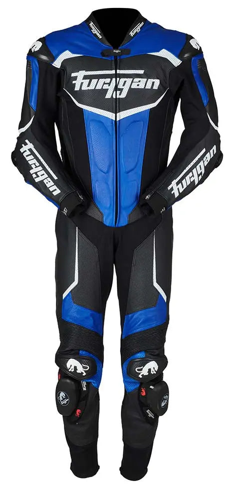 Furygan Overtake One Piece Leather Suit Black / Blue - FREE UK Shipping, FREE 365 Day Returns | Moto Central