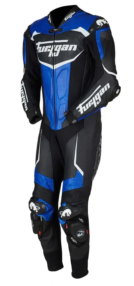 Furygan Overtake One Piece Leather Suit Black / Blue - FREE UK Shipping, FREE 365 Day Returns | Moto Central