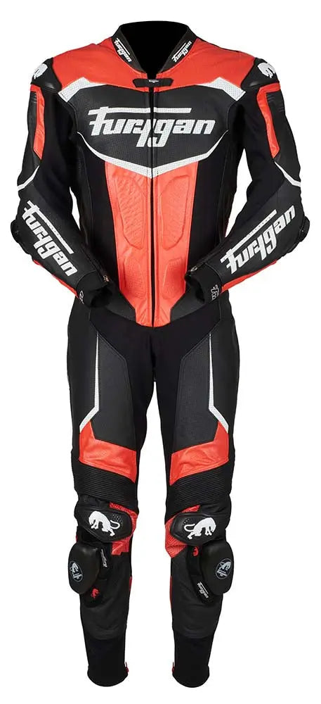 Furygan Overtake One Piece Leather Suit Black / Red - FREE UK Shipping, FREE 365 Day Returns | Moto Central