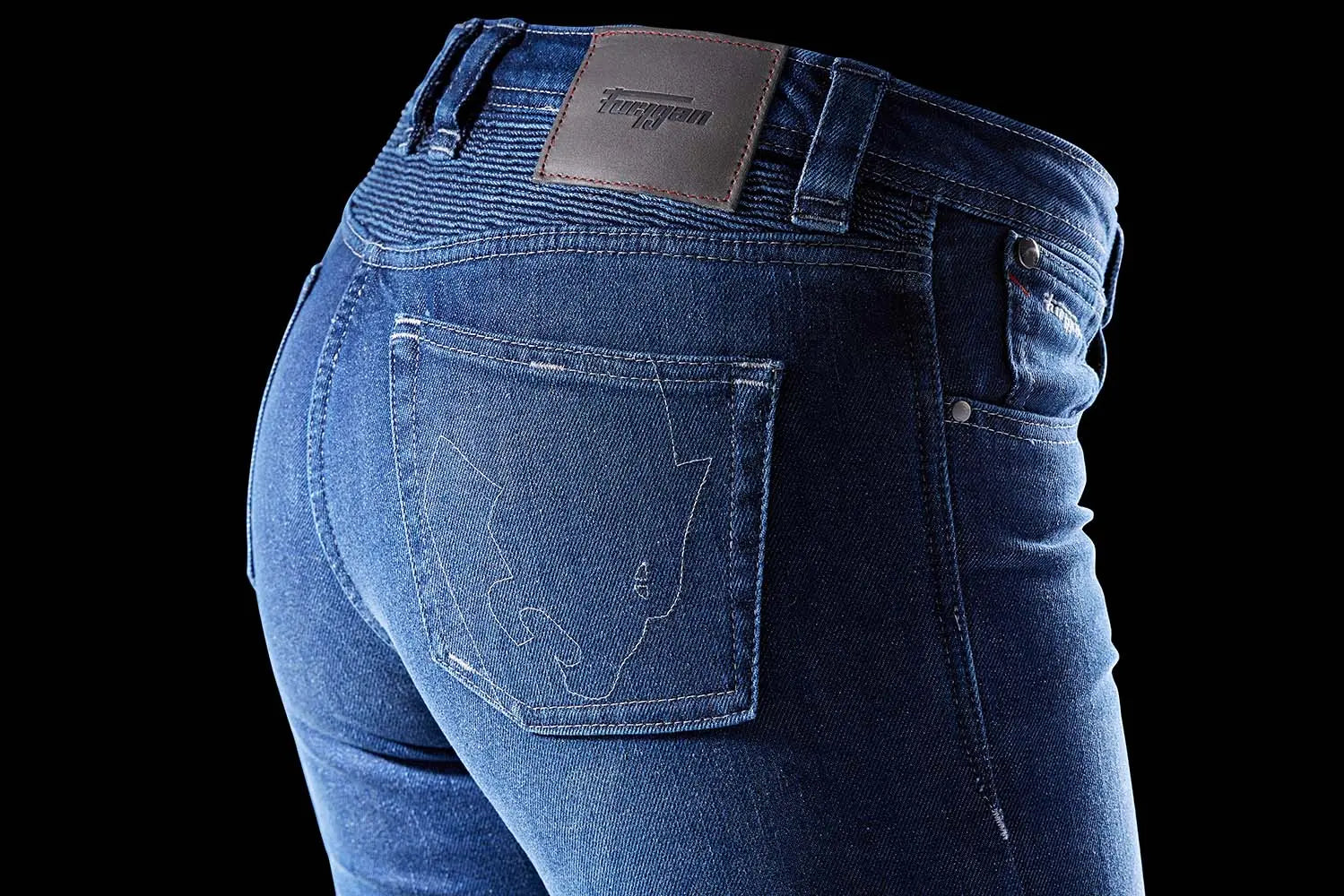 Furygan Purdey Evo Slim Jeans Denim Blue - FREE UK Shipping, FREE 365 Day Returns | Moto Central