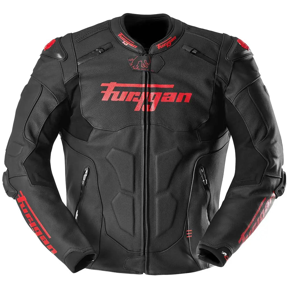 Furygan Raptor Evo 3 Leather Jacket Black / Red - FREE UK Shipping, FREE 365 Day Returns | Moto Central