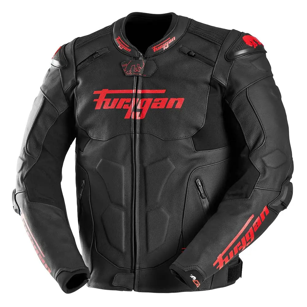 Furygan Raptor Evo 3 Leather Jacket Black / Red - FREE UK Shipping, FREE 365 Day Returns | Moto Central