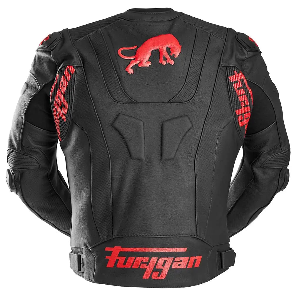 Furygan Raptor Evo 3 Leather Jacket Black / Red - FREE UK Shipping, FREE 365 Day Returns | Moto Central