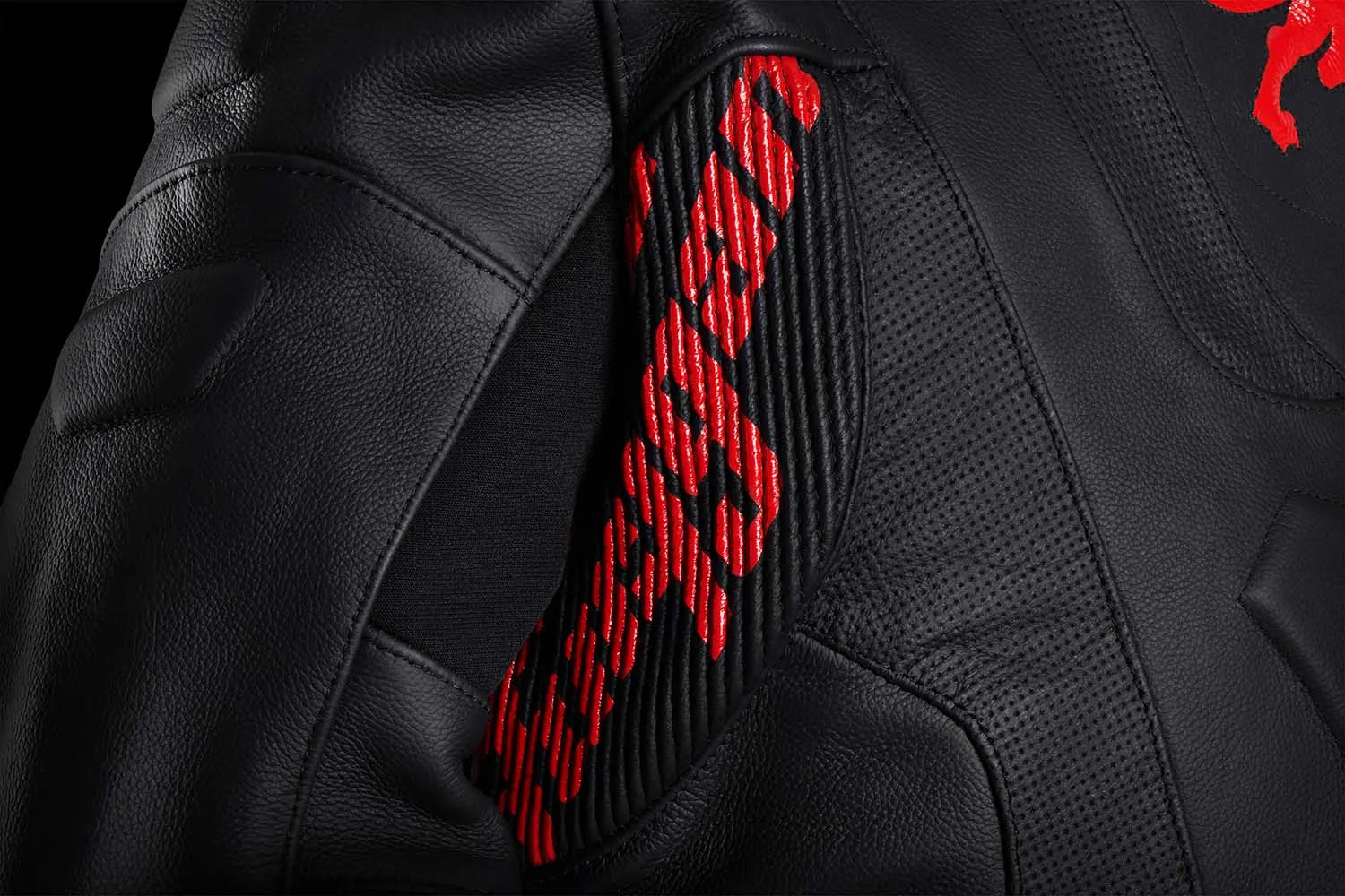 Furygan Raptor Evo 3 Leather Jacket Black / Red - FREE UK Shipping, FREE 365 Day Returns | Moto Central