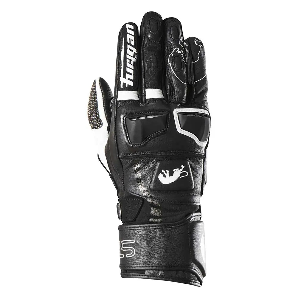 Furygan STYG15 Leather Gloves Black / White - FREE UK Shipping, FREE 365 Day Returns | Moto Central