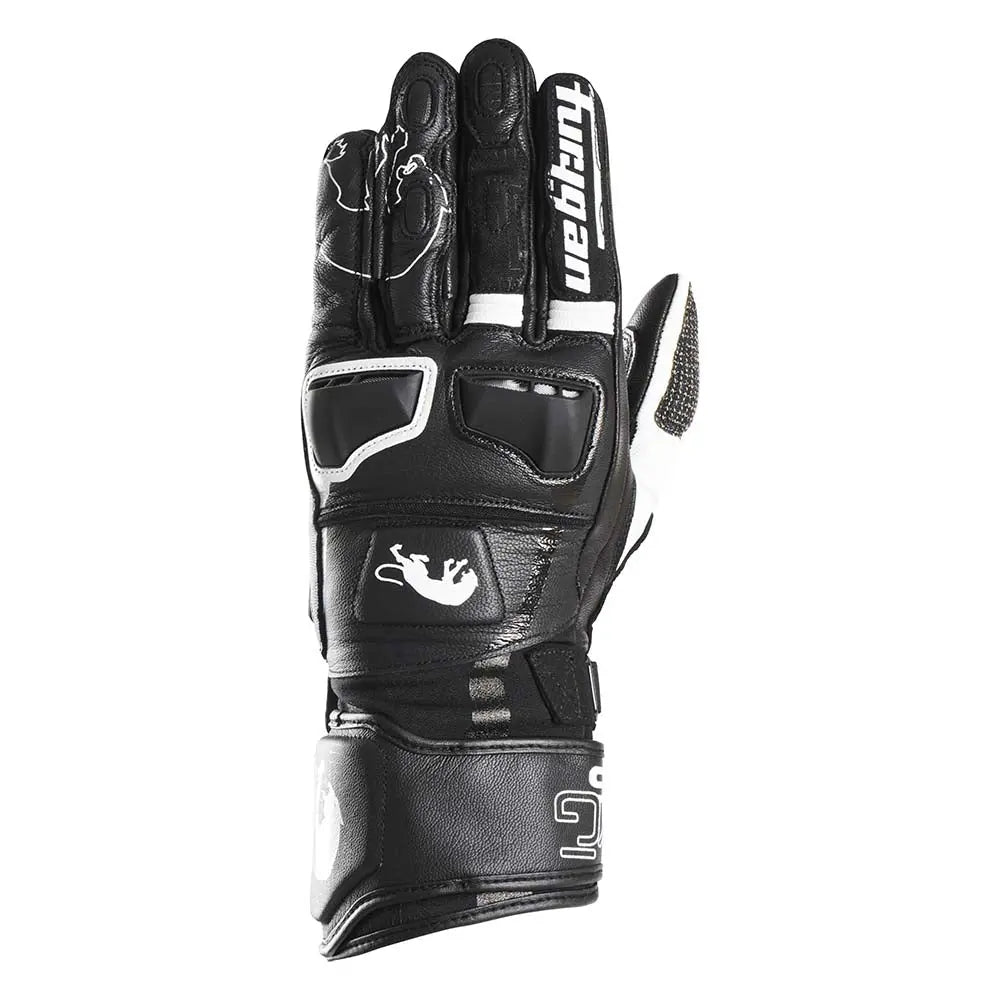 Furygan STYG15 Leather Gloves Black / White - FREE UK Shipping, FREE 365 Day Returns | Moto Central