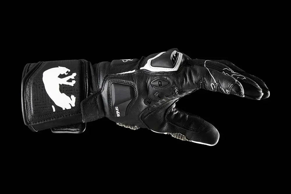 Furygan STYG15 Leather Gloves Black / White - FREE UK Shipping, FREE 365 Day Returns | Moto Central