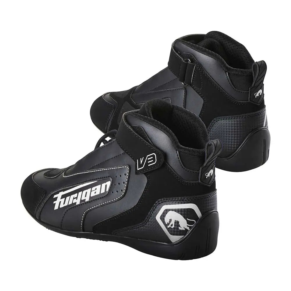 Furygan V3 Ladies Shoes Black / White - FREE UK Shipping, FREE 365 Day Returns | Moto Central