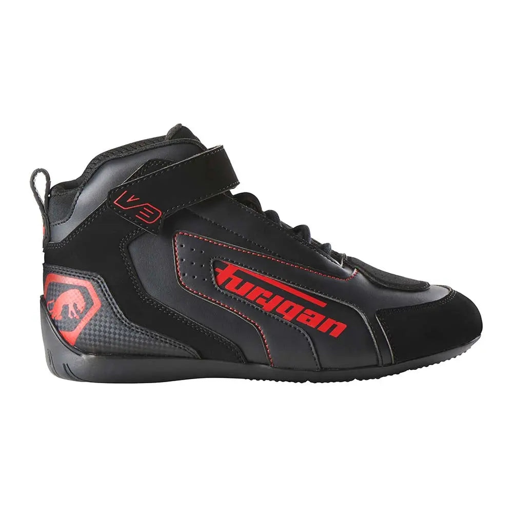 Furygan V3 Shoes Black / Red - FREE UK Shipping, FREE 365 Day Returns | Moto Central