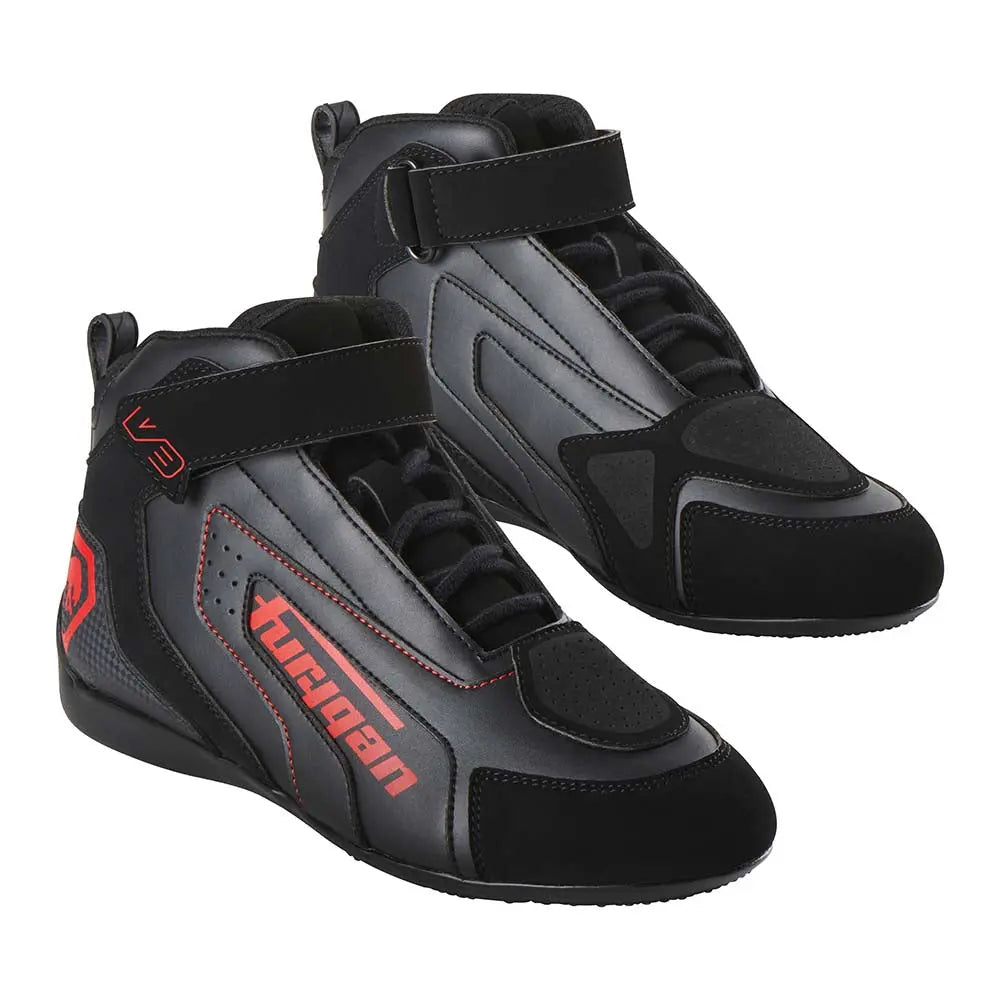 Furygan V3 Shoes Black / Red - FREE UK Shipping, FREE 365 Day Returns | Moto Central