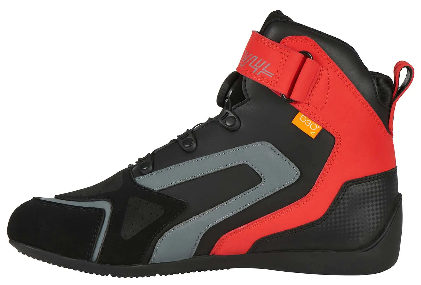 Furygan V4 Easy D3O Shoes Black / Red - FREE UK Shipping, FREE 365 Day Returns | Moto Central