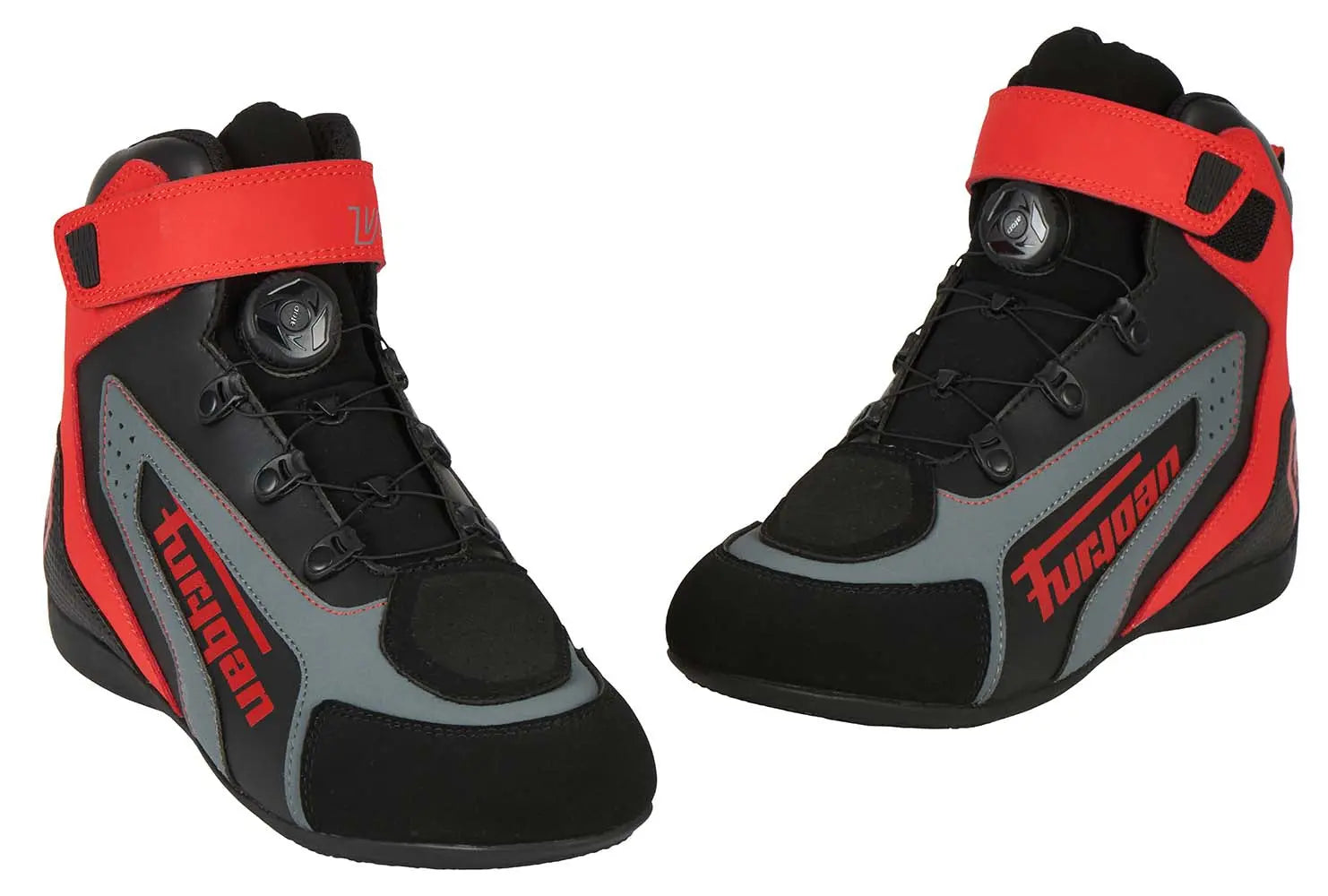 Furygan V4 Easy D3O Shoes Black / Red - FREE UK Shipping, FREE 365 Day Returns | Moto Central