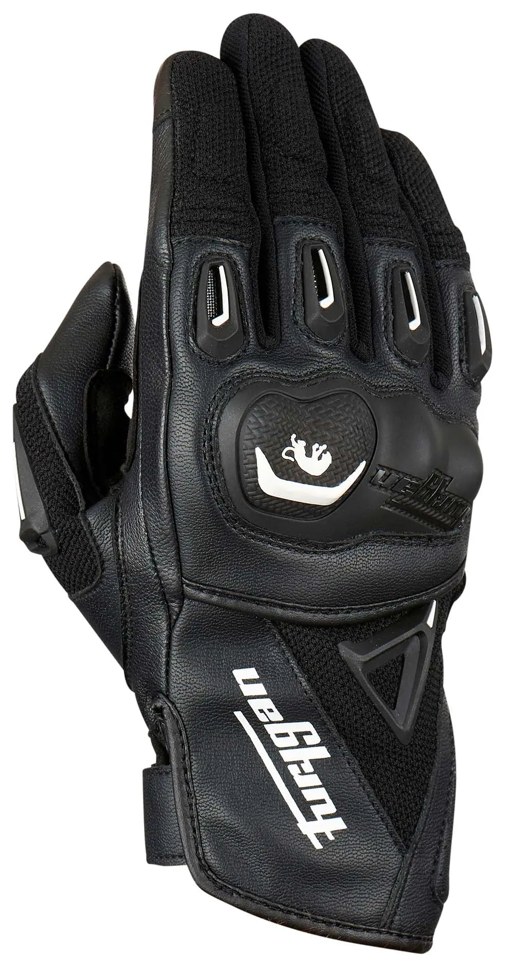 Furygan Volt Leather & Textile Gloves Black / White - FREE UK Shipping, FREE 365 Day Returns | Moto Central