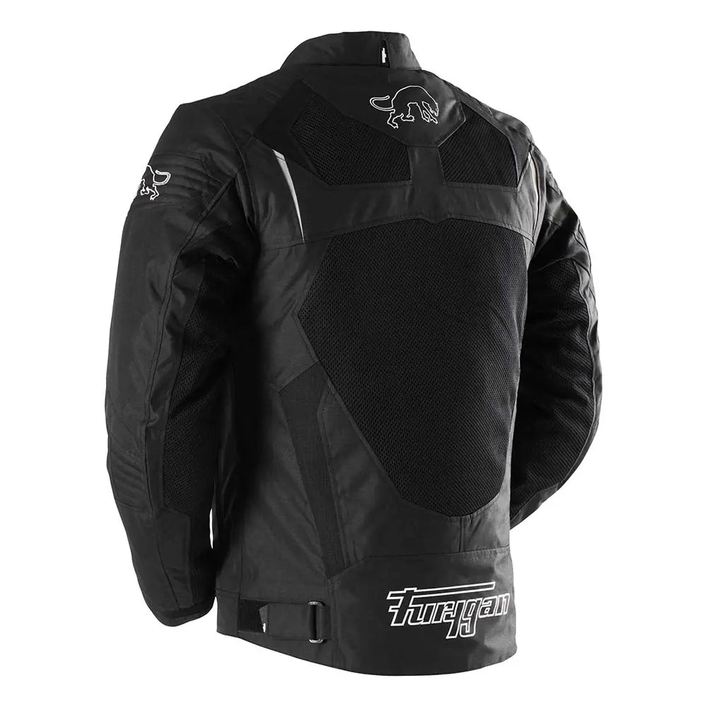 Furygan WB08 Vented+ Textile Jacket Black / White - FREE UK Shipping, FREE 365 Day Returns | Moto Central