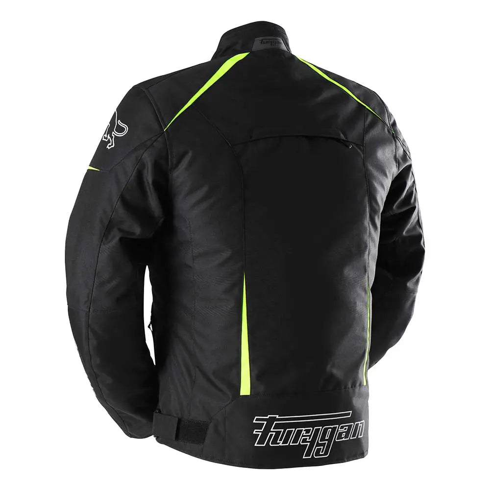 Furygan Yori Textile Jacket Black / White / Fluo Yellow - FREE UK Shipping, FREE 365 Day Returns | Moto Central