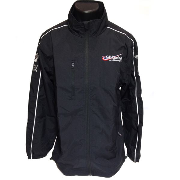 GBRacing Mens Lightweight Rain Jacket Black