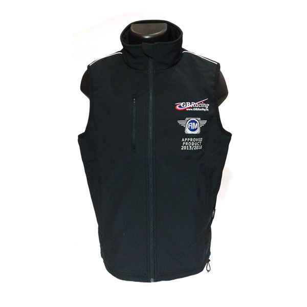 GBRacing Mens Soft Shell Gilet Black