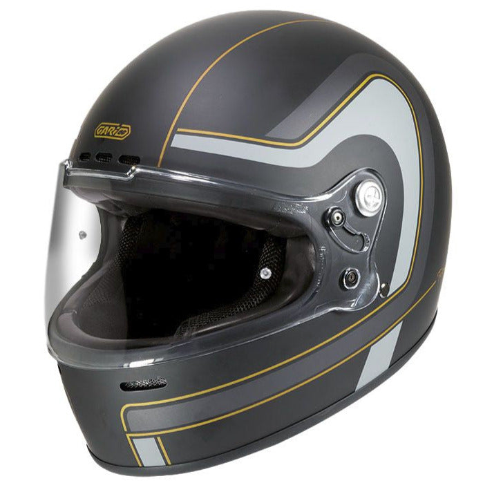 Garibaldi G07X Vintage Full Face Helmet Graphics Matt Black