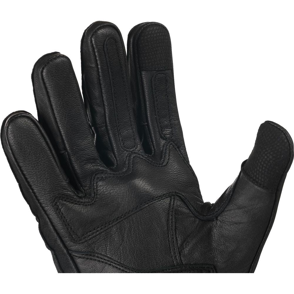 Bike It AMP Road Leather Gloves Black / Red - FREE UK Shipping, FREE 365 Day Returns | Moto Central