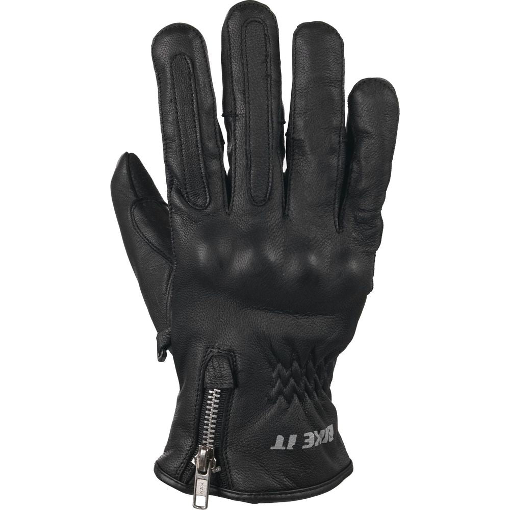 Bike It AMP Road Leather Gloves Black