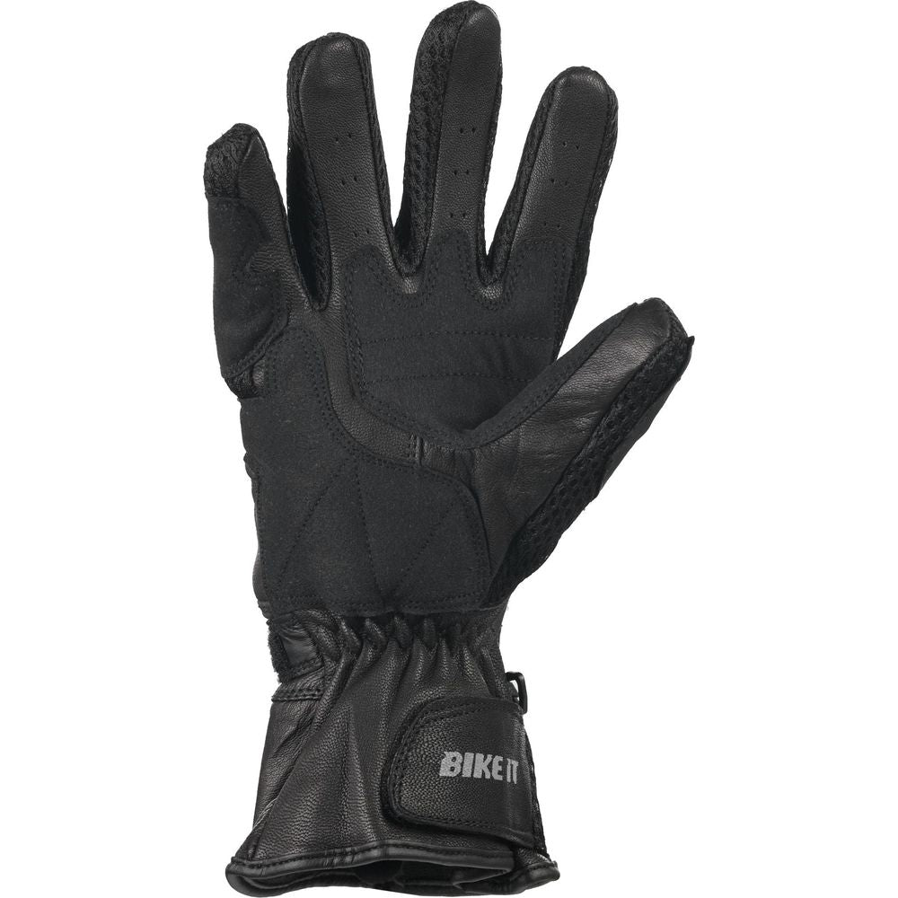 Bike It Triple Black Air Summer Gloves Black - FREE UK Shipping, FREE 365 Day Returns | Moto Central