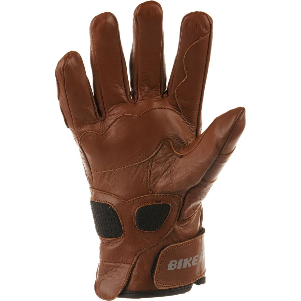 Bike It Ultimate Cruiser UCG Leather Gloves Brown - FREE UK Shipping, FREE 365 Day Returns | Moto Central