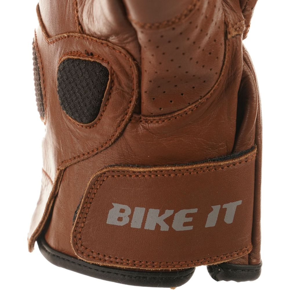 Bike It Ultimate Cruiser UCG Leather Gloves Brown - FREE UK Shipping, FREE 365 Day Returns | Moto Central