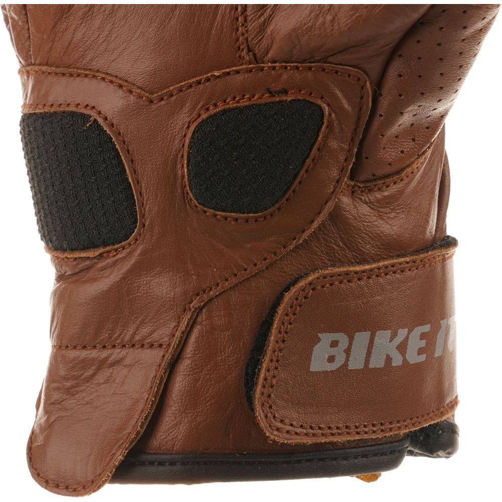 Bike It Ultimate Cruiser UCG Leather Gloves Brown - FREE UK Shipping, FREE 365 Day Returns | Moto Central