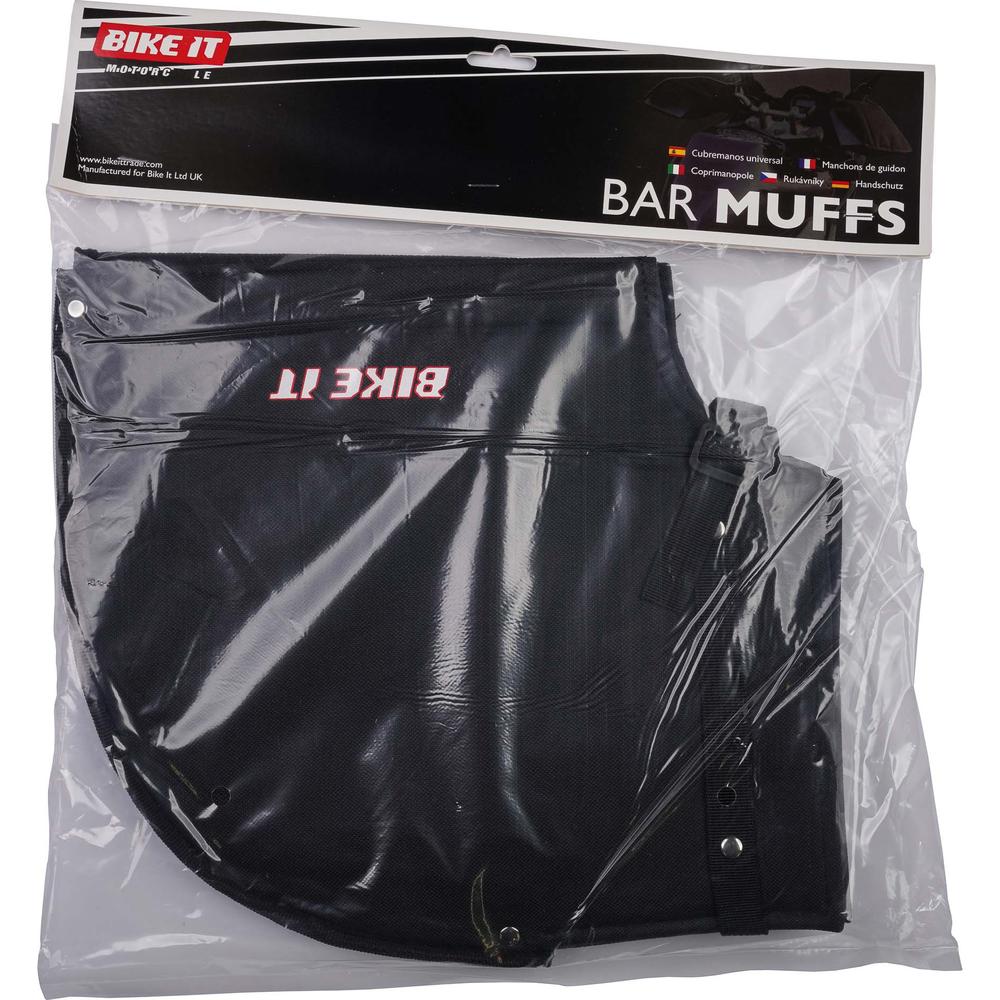 Bike It Polyester Fleece Lining Bar Muffs Black - FREE UK Shipping, FREE 365 Day Returns | Moto Central